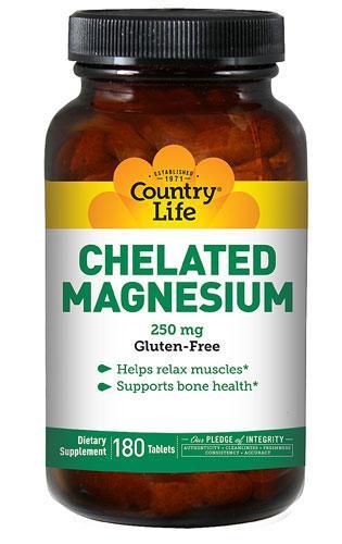 Chelated Magnesium 250 mg - 180 Tablets