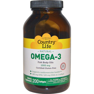 Omega-3 Fish Oil 1000 mg - 200 Softgels