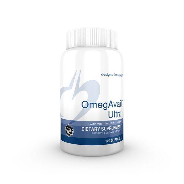 OmegAvail Ultra with Vitamin D3, K1 and K2 - 120 Softgels