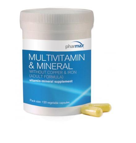 Multivitamin & Mineral Without Copper & Iron (Adult Formula) - 120 Vegetable Capsules
