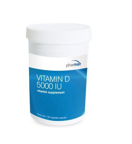 Vitamin D 5000 IU - 120 Vegetable Capsules